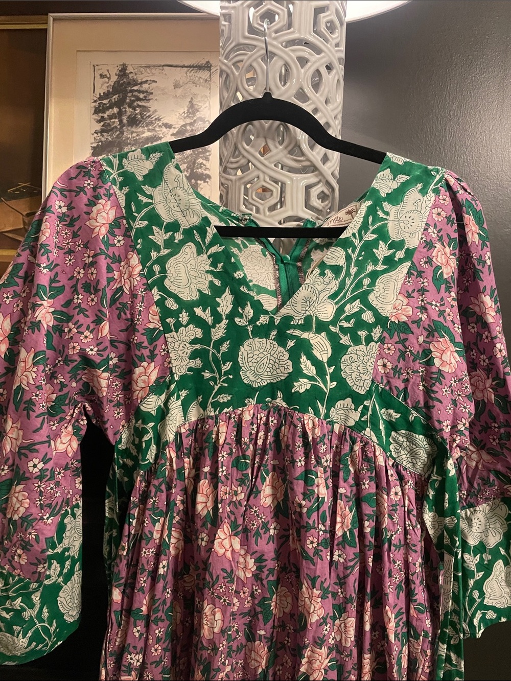 mille adele rose patchwork dress - Picture 2 of 8